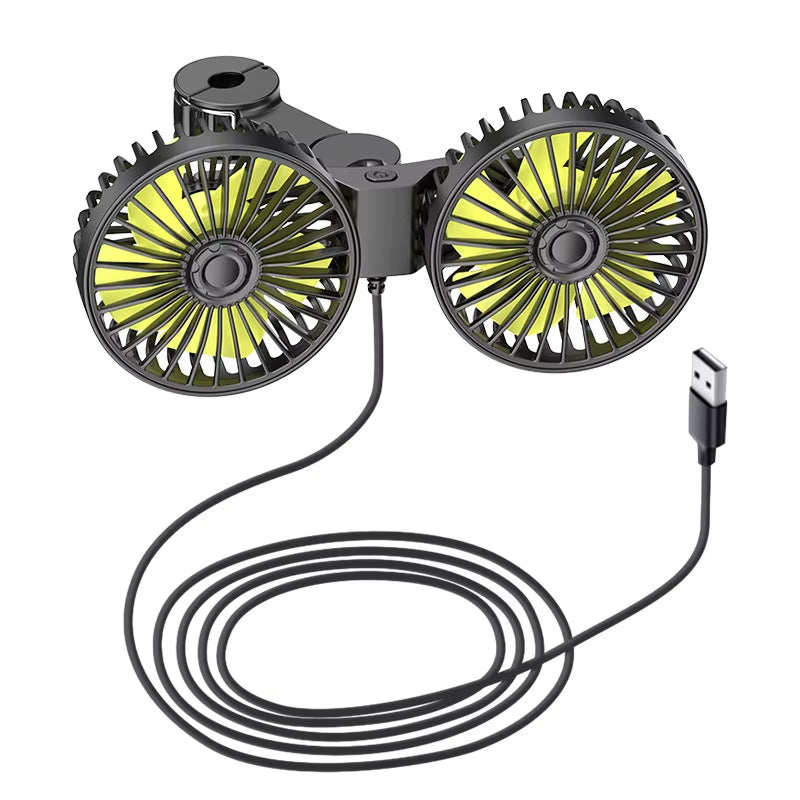 3-Speed Car Fan Rear Seat Ventilador USB Freshener Air Conditioner Climatiseur Ventilateur Voiture Ventilatore Auto Cooler